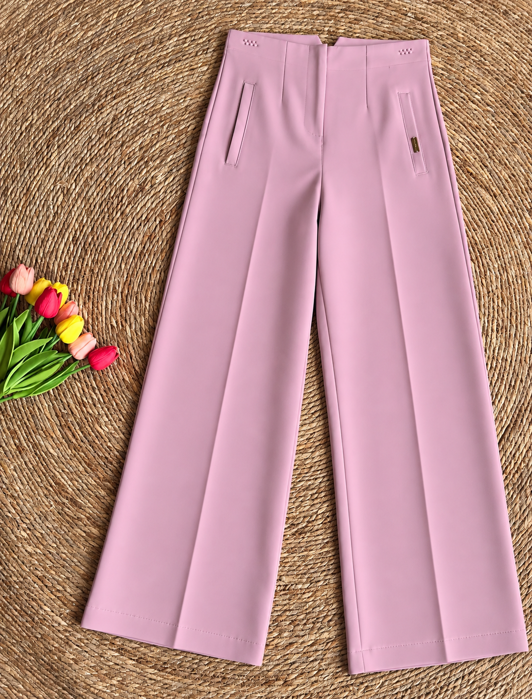 Pantalon de pinzas Nikki  azul cobalto