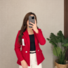 Blazer sin Forro Manga Normal Rojo