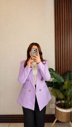 Blazer con Forro B/zucarita Lila