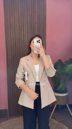Blazer Manga 3/4 Beige