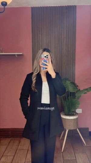 Blazer Gamuza Negro