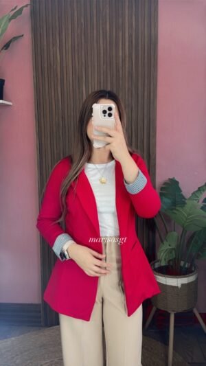 Blazer Manga Rayada Rojo
