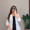 Blazer manga 3/4 sin forro blanco
