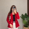 Blazer sin Forro Manga Normal Rojo