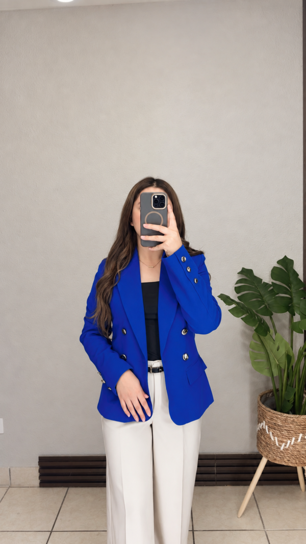 Blazer con forro 9B Azul pavo