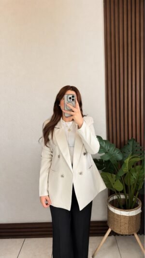 Blazer con Forro B/zucarita Beige Claro