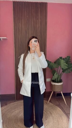 Blazer Gamuza Blanco