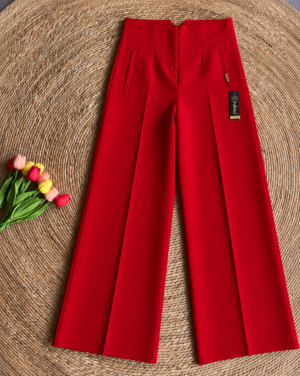 Pantalon de pinzas Nikki  rojo