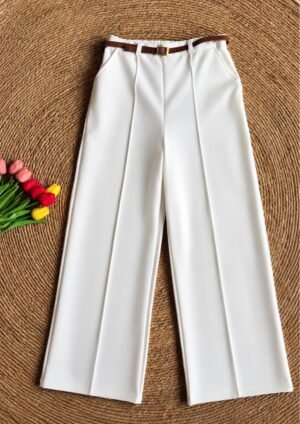 Pantalón con Elástico Blanco