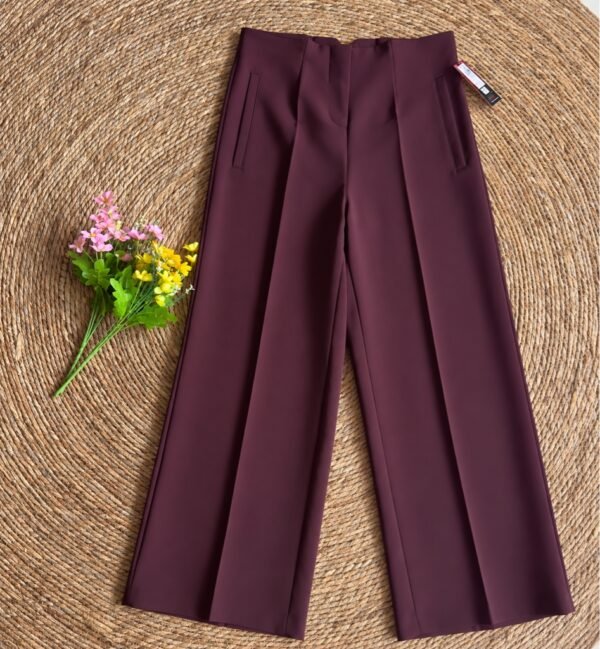 Pantalón de Pinzas Vino