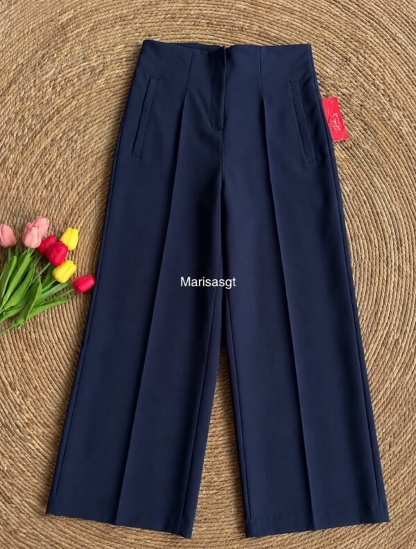 Pantalón de Pinzas Azul Marino