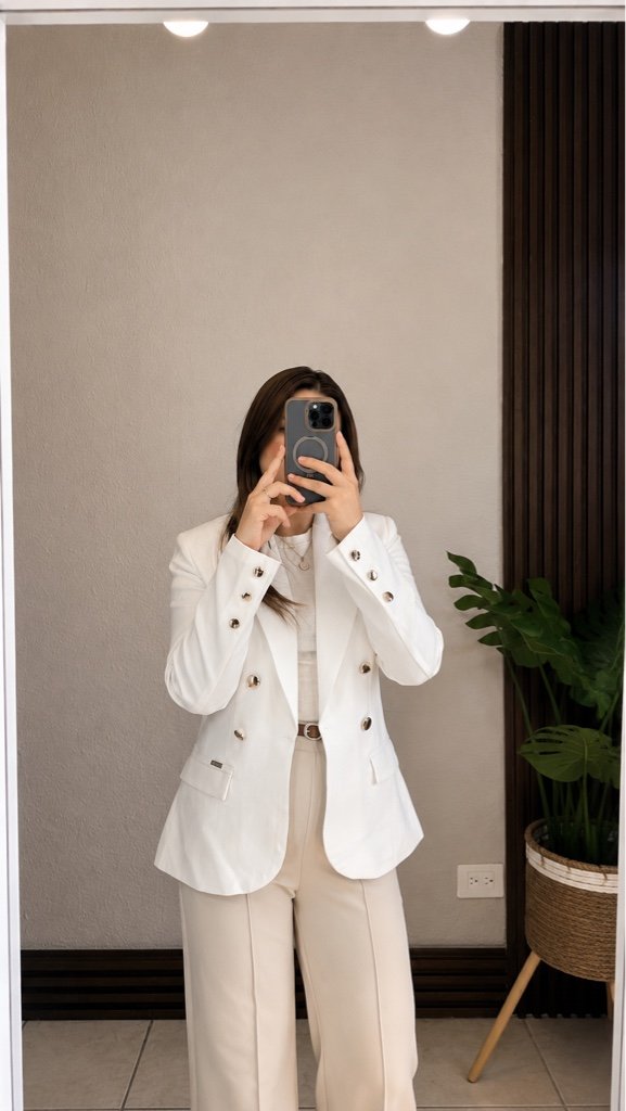 Blazer con Forro 9B Blanco