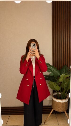Blazer Largo Rojo