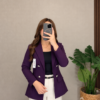 Blazer sin forro manga normal purpura