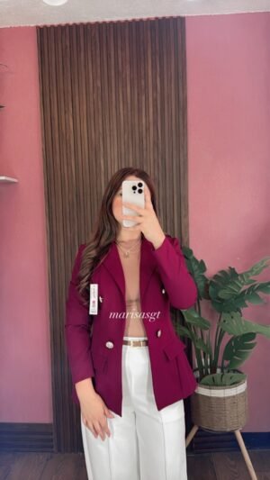 Blazer sin Forro Manga Normal Corinto