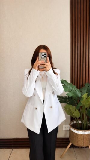 Blazer con Forro B/zucarita Blanco