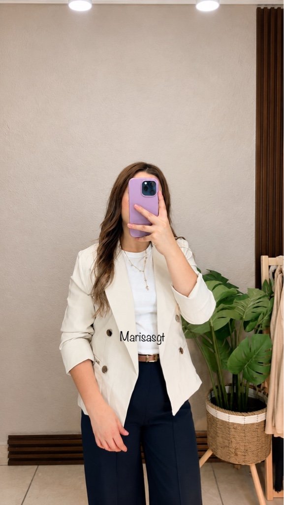Blazer Manga 3/4 con Forro Arena