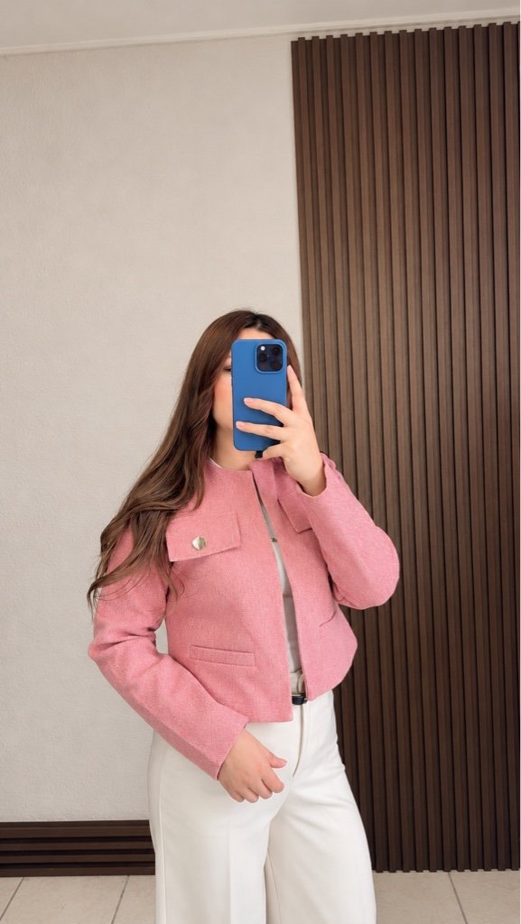Chaqueta Corta de Paño Palo Rosa