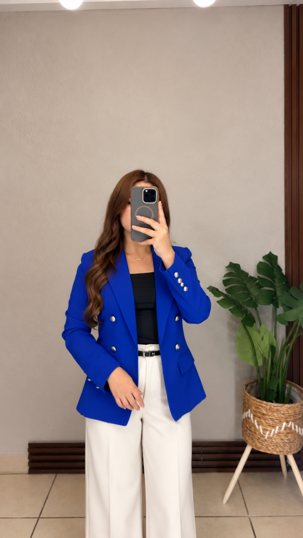 Blazer con forro 9B Azul pavo