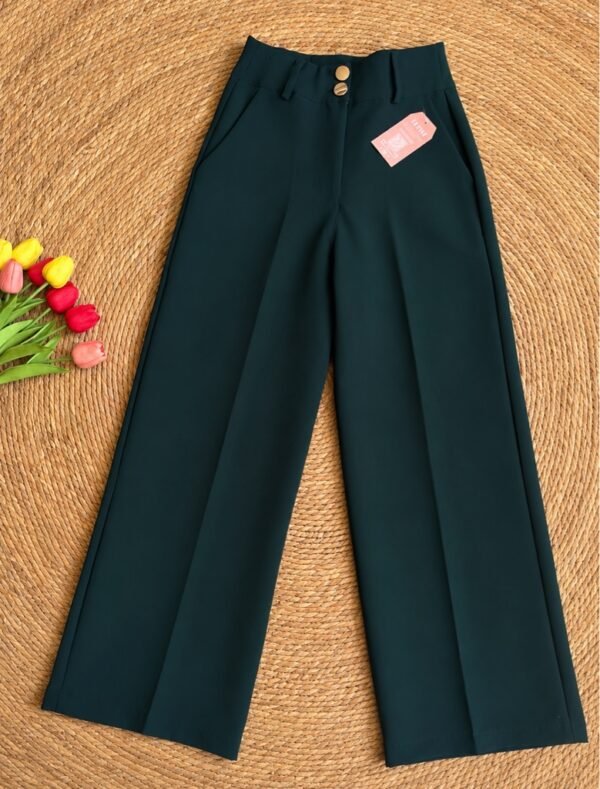 Pantalón con Botones Verde Botella