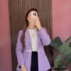 Blazer sin Forro Manga Normal Lila