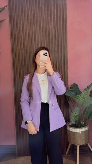Blazer sin Forro Manga Normal Lila