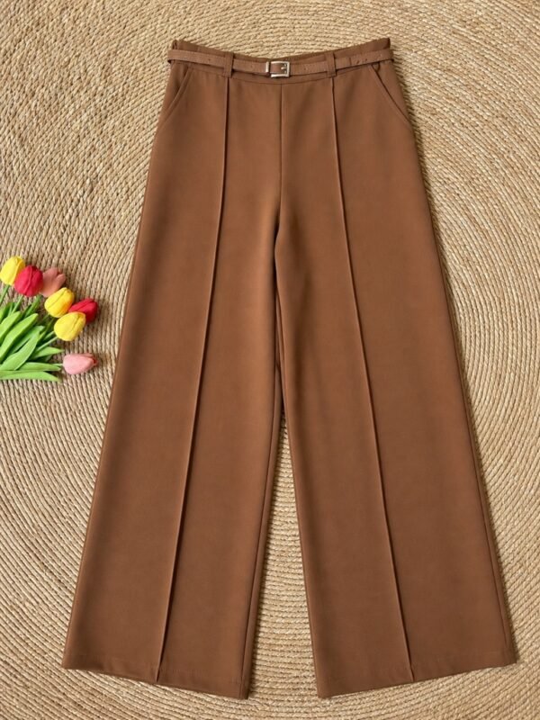 Pantalón de Vestir con Elástico Camel