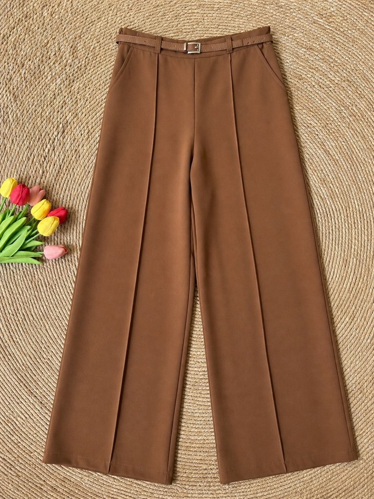 Pantalón con Elástico Azul Pavo