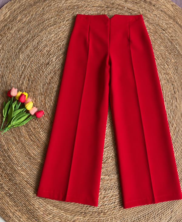 Pantalon de pinzas Nikki  rojo
