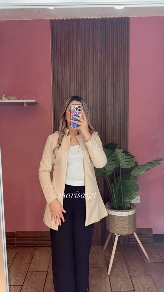 Blazer Gamuza Beige