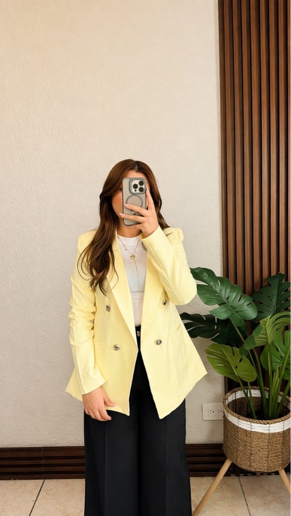 Blazer con Forro B/zucarita Amarillo