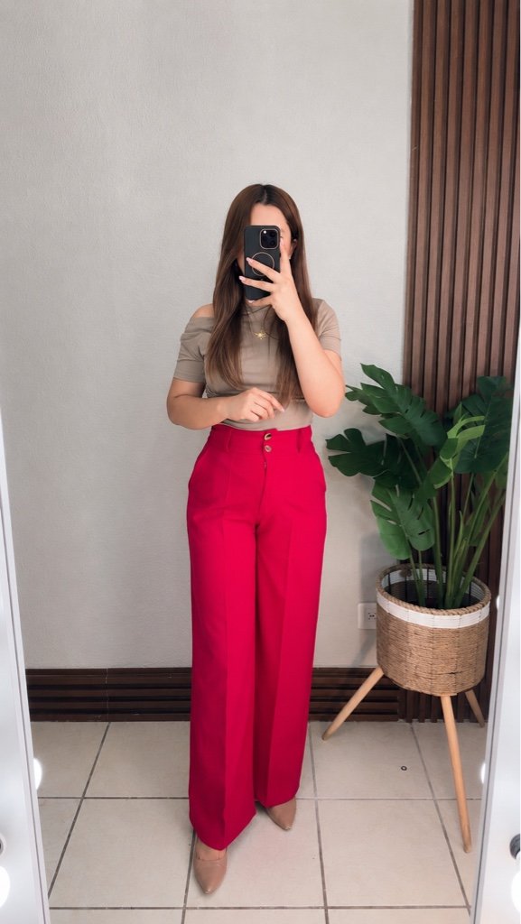 Pantalón con Botones Rojo