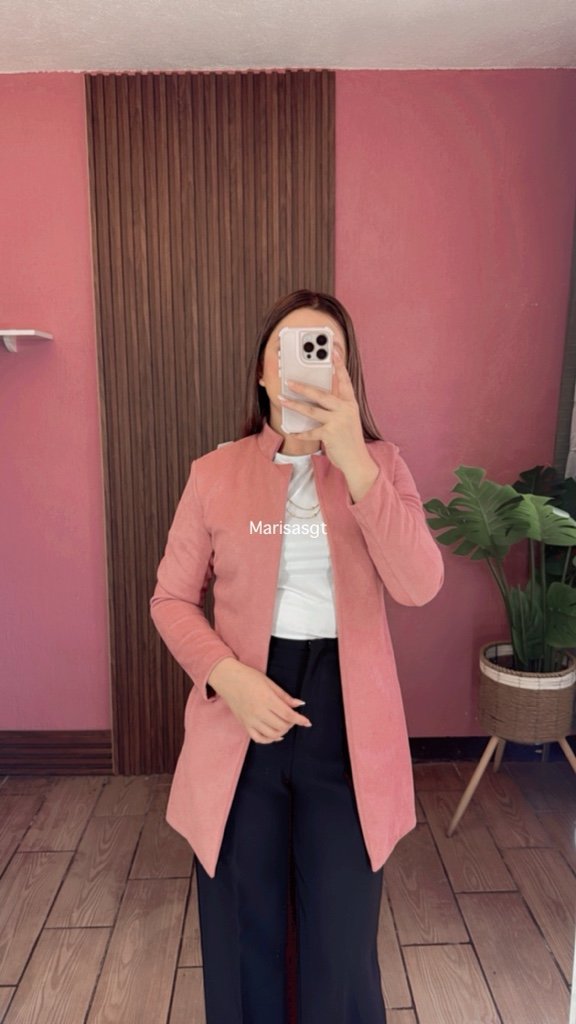 Blazer Gamuza Palo Rosa