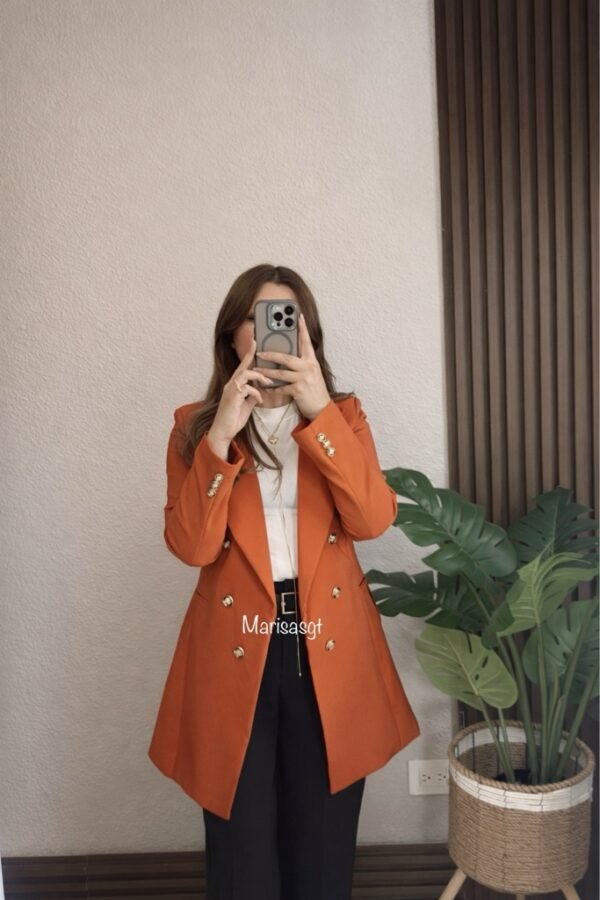 Blazer Largo Ladrillo