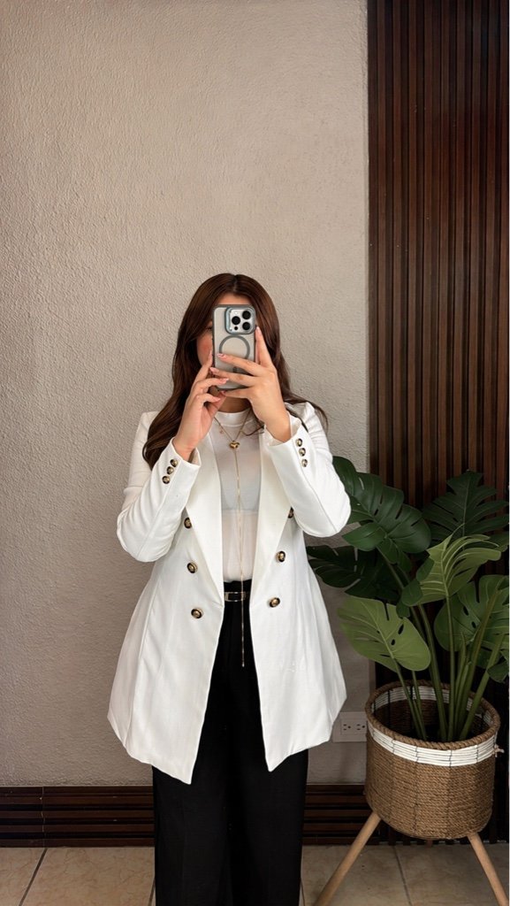 Blazer Largo Blanco