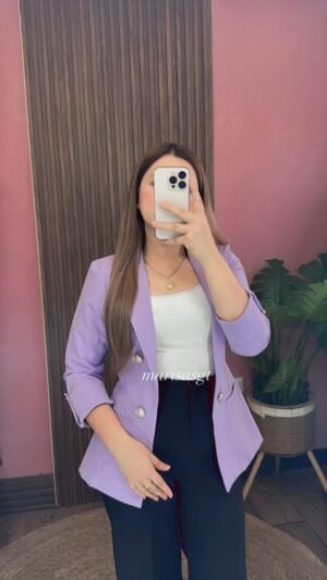 Blazer Manga 3/4 sin Forro Lila