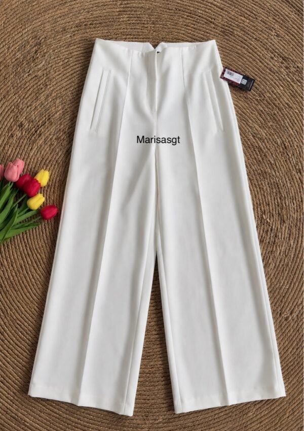 Pantalón de Pinzas Blanco