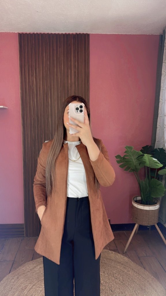 Blazer Gamuza Camel