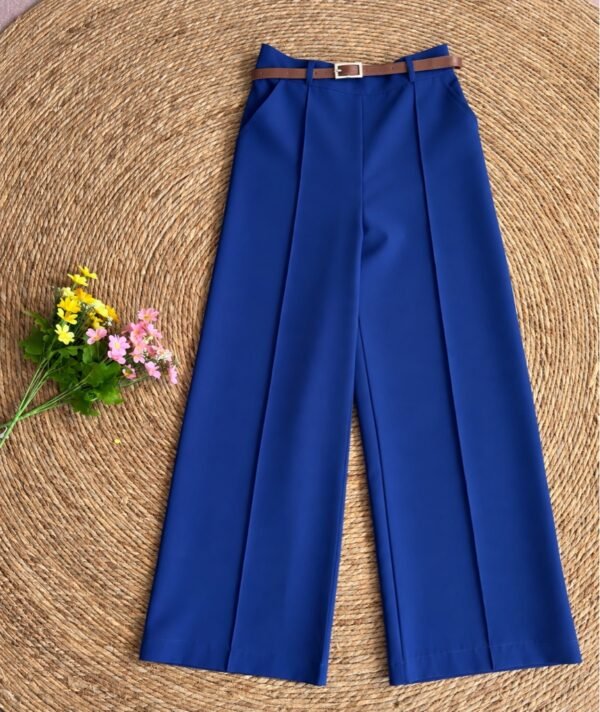 Pantalón con Elástico Azul Pavo