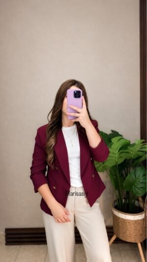 Blazer Manga 3/4 con Forro Corinto