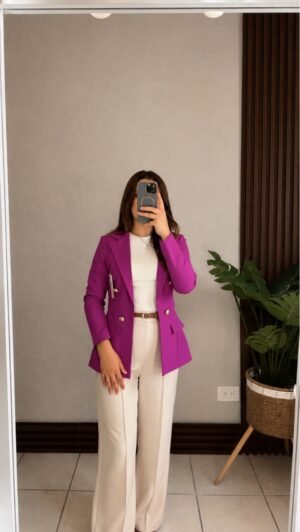 Blazer sin Forro Manga Normal Magenta