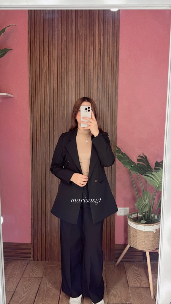 Blazer con Forro 4/B Negro