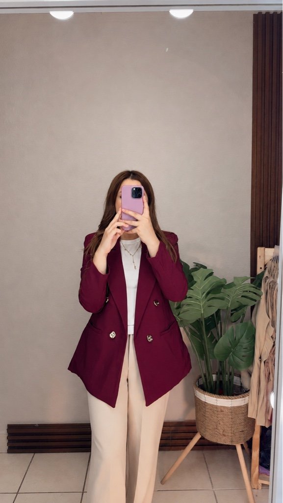 Blazer Boton Zucarita Corinto
