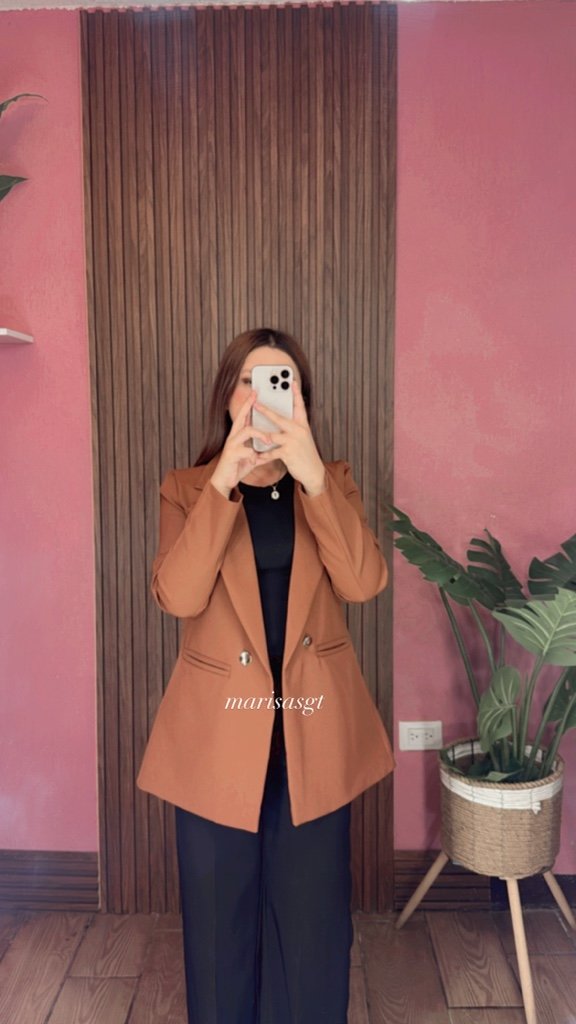 Blazer con Forro 4/B Camel