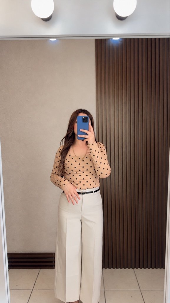 Blusa Polka Manga Larga Gena Blusa Tela Alicrada Manga Larga Abarca Tallas S M L