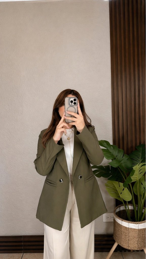 Blazer con Forro 4/B Verde Muzgo
